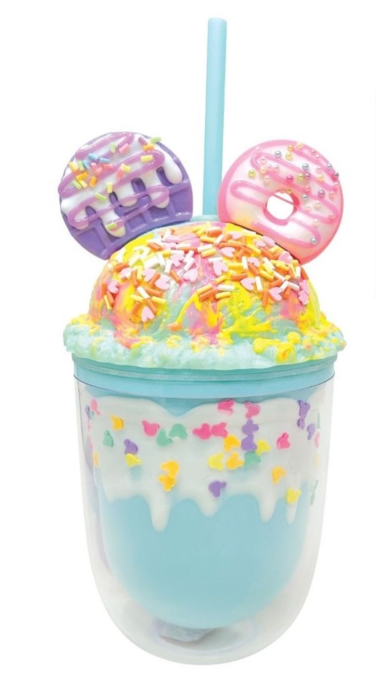 Hot Focus, kubek ze słomką i naklejkami, pączki, 350 ml