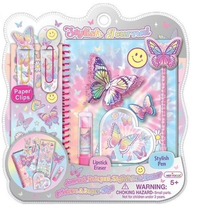 Hot Focus, pamiętnik na spirali z akcesoriami, motylek