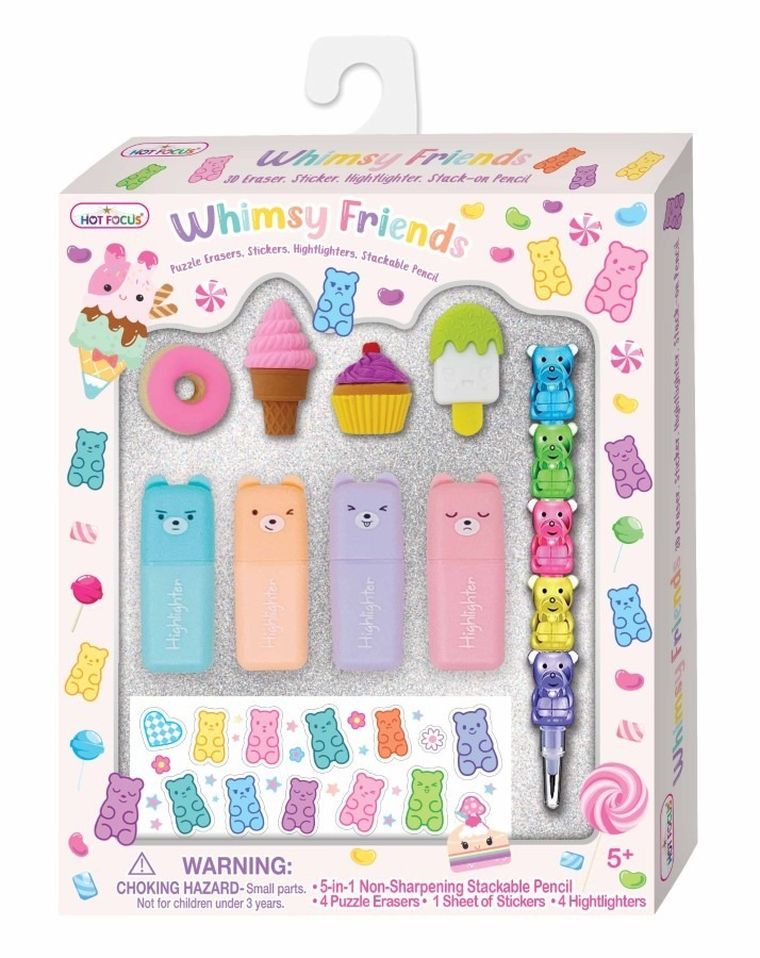 Hot Focus, zakreślacze z minifigurkami, misie żelki