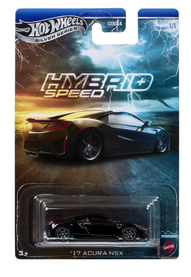 Hot Wheels, Automotive, '17 Acura NSX, samochodzik Hybrid Speed, pojazd, skala 1:64, JCB80