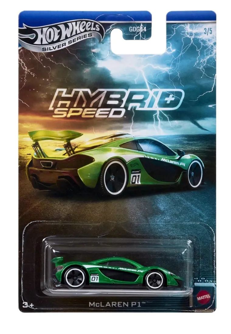 Hot Wheels, Automotive, McLaren P1, samochodzik Hybrid Speed, pojazd, skala 1:64, JCB78