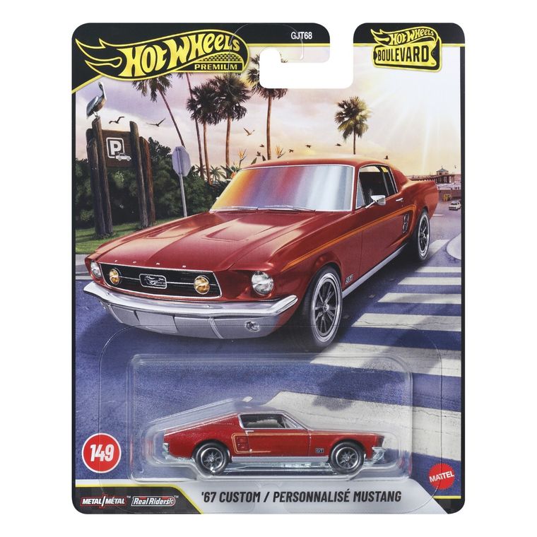 Hot Wheels, Boulevard, '67 Custom Mustang, pojazd, 1:64, JHW40
