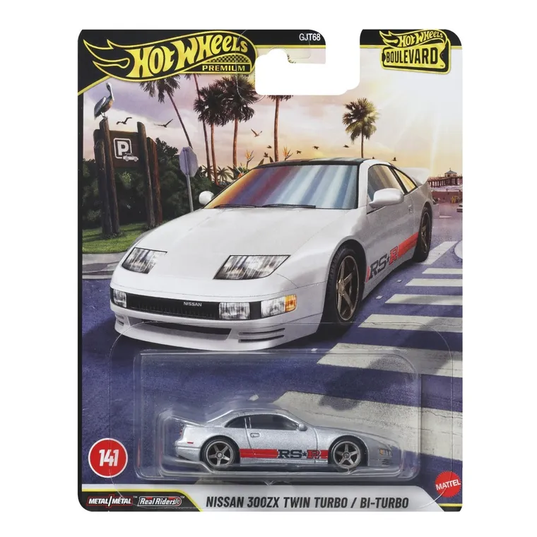 Hot Wheels, Boulevard, Nissan 300ZX Twin Turbo, pojazd, 1:64, JHW25