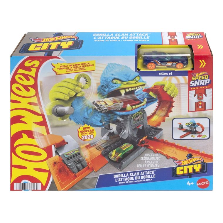 Hot Wheels City, Głodny Goryl, zestaw do zabawy z autem