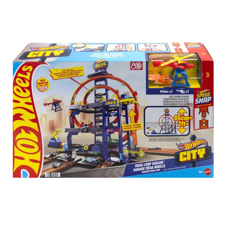 Hot Wheels City, Mega Garaż Gigapętla, zestaw do zabawy