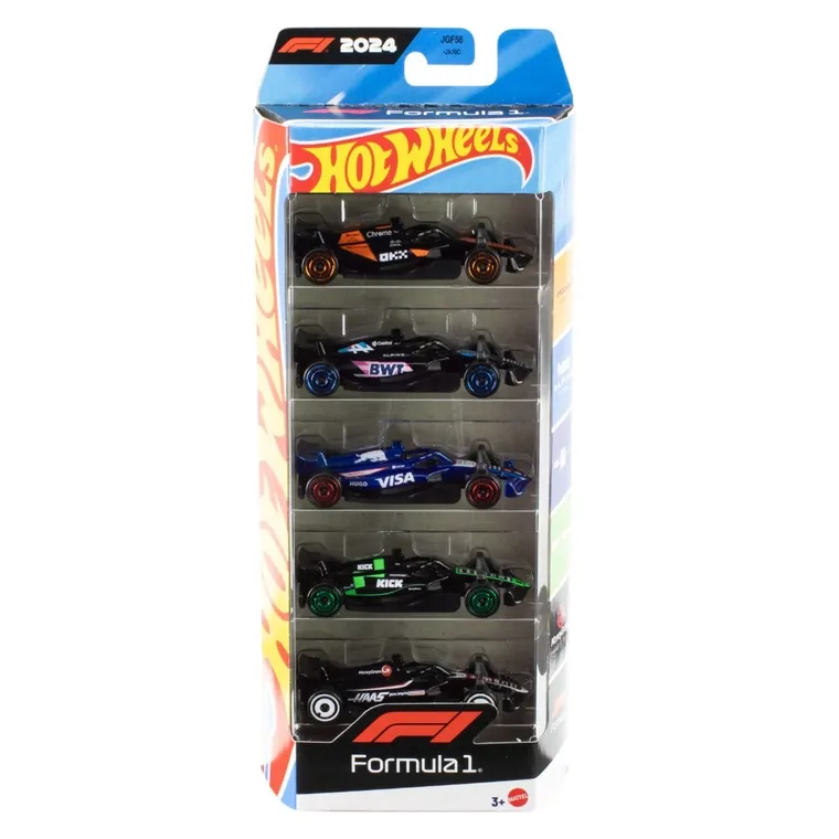 Hot Wheels, Formuła 1 Drużyna wyścigowa Race Team F1, Samochody do zabawy, 1:64
