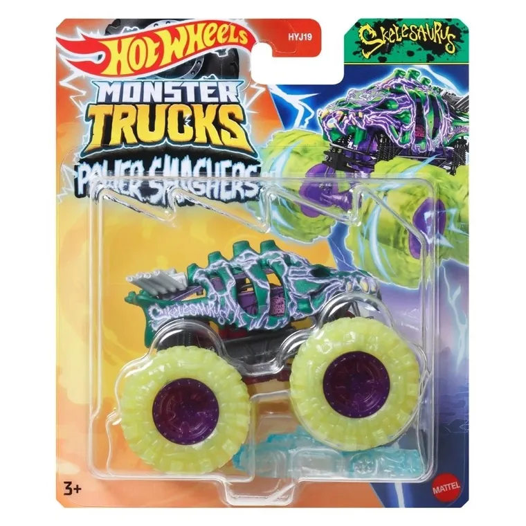 Hot Wheels, Monster Trucks Power Smashers, pojazd, skala 1:64, 1 szt.