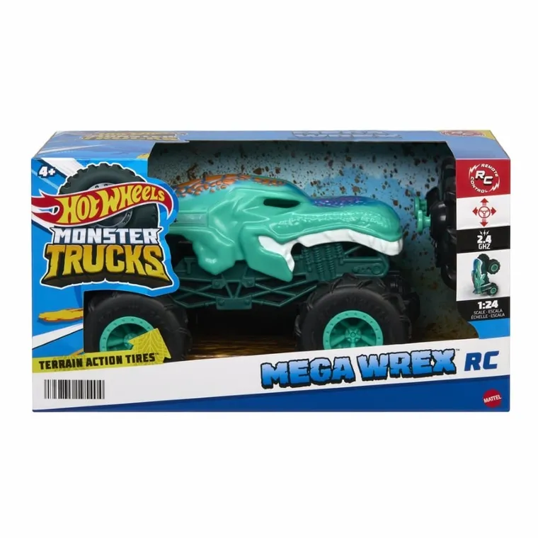 Hot Wheels, Monster Trucks RC, Mega Wrex, pojazd zdalnie sterowany, skala 1:24