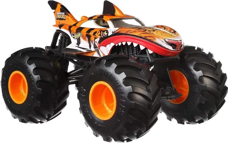Hot Wheels, Monster Trucks Tiger Shark, pojazd zdalnie sterowany, skala 1:24