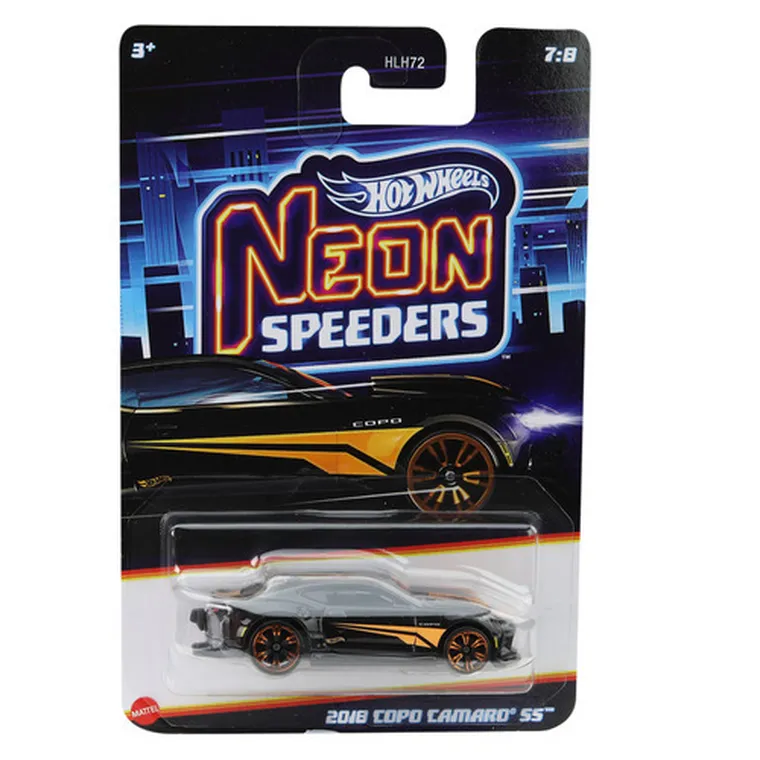 Hot Wheels, Neon Speeders, 2018 Copo Camaro SS, pojazd, 1:64, JCB06