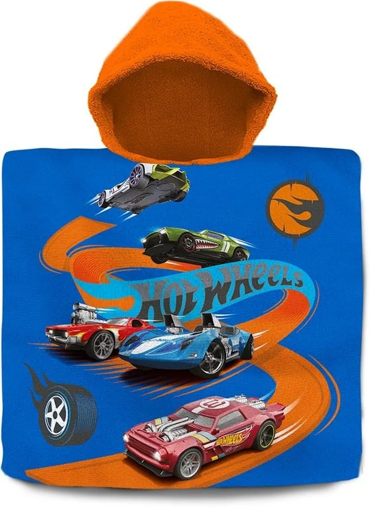 Hot Wheels, poncho kąpielowe, 60-120 cm