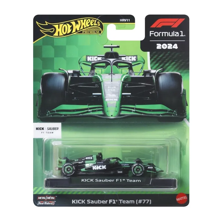 Hot Wheels, Premium, Formuła 1, KICK Sauber F1 Team (#77), pojazd, JBM13