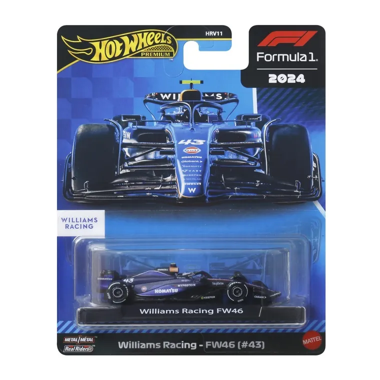 Hot Wheels, Premium, Formuła 1, Williams Racing - FW46 (#43), pojazd, JBM20