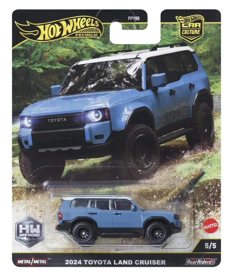 Hot Wheels, Premium, Kultowe auta, 2024 Toyota Land Cruiser, pojazd, 1:64, JBK52