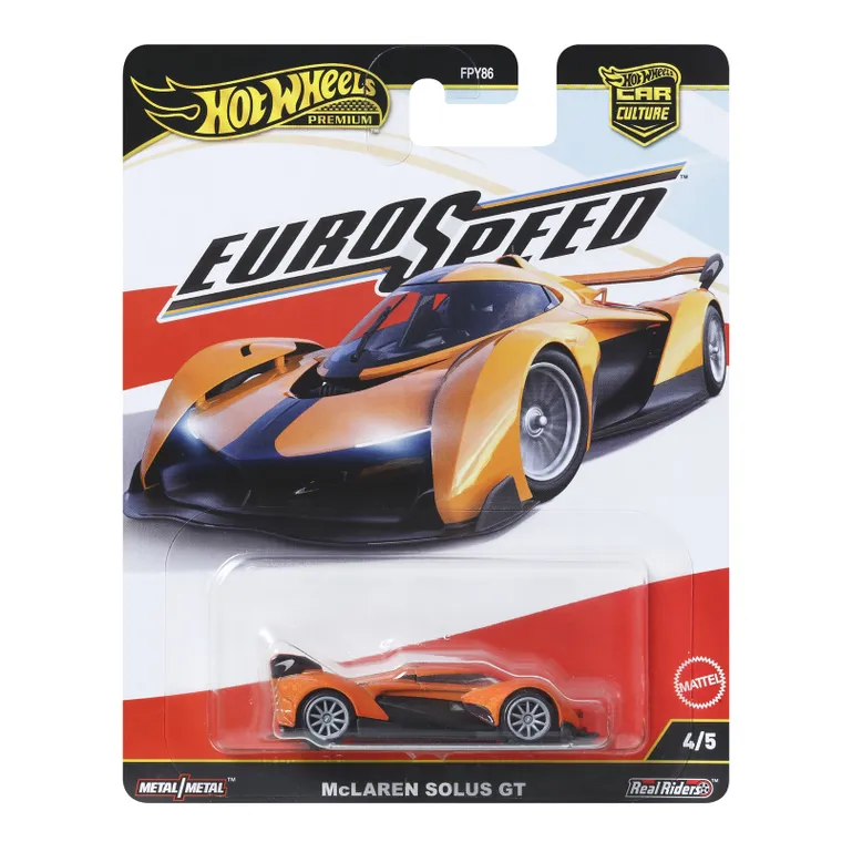 Hot Wheels, Premium, Kultowe auta, EuroSpeed, McLaren Solus GT, pojazd, skala 1:64, JBK78