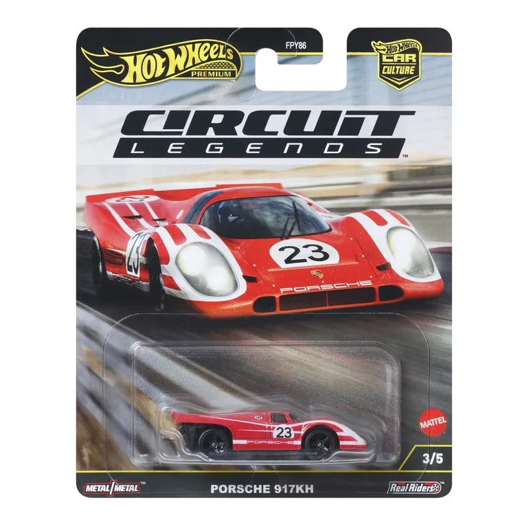 Hot Wheels, Premium, Kultowe auta, Porsche 917KH, pojazd, 1:64, JBK63