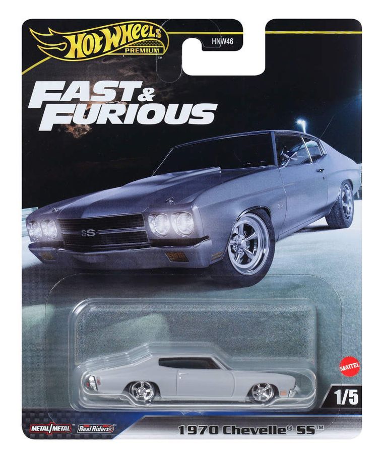Hot Wheels, Premium, Szybcy i wściekli, 1970 Chevelle SS, pojazd, skala 1:64, JBL94