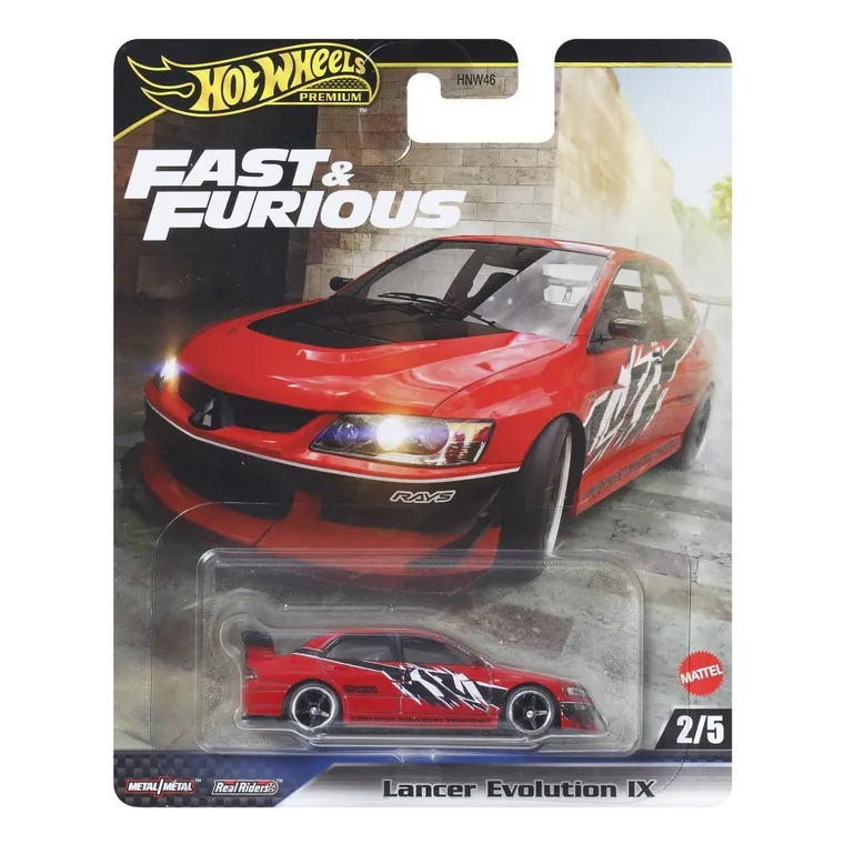 Hot Wheels, Premium, Szybcy i wściekli, Lancer Evolution IX, pojazd, skala 1:64, JBM02