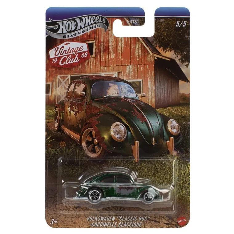Hot Wheels, Samochodzik Vintage, Volkswagen "Classic Bug", pojazd, 1:64