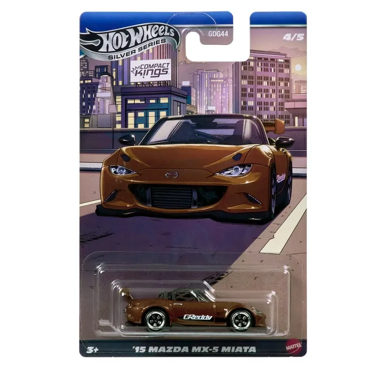 Hot Wheels, Silver Series, Compact Kings, '15 Mazda MX-5 Miata, pojazd, JKX56