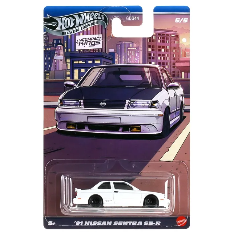 Hot Wheels, Silver Series, Compact Kings, '91 Nissan Sentra SE-R, pojazd, JKX60