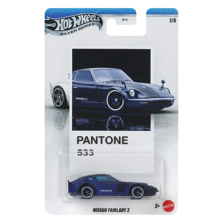 Hot Wheels, Silver Series Pantone, Nissan Fairlady Z, samochodzik, skala 1:64, JKY52