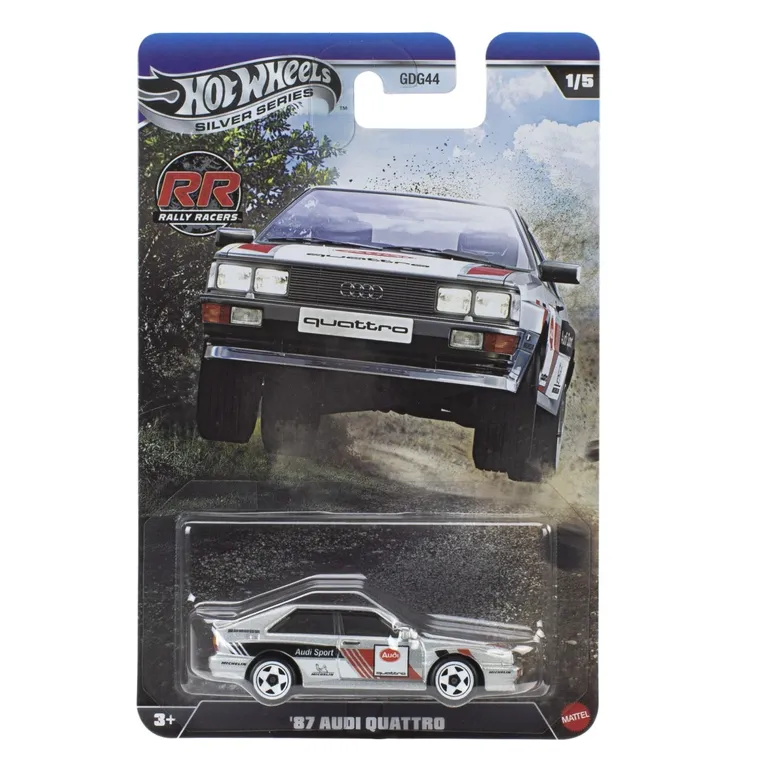 Hot Wheels, Silver Series, Rally Racers, '87 Audi Quattro, pojazd, JKX61