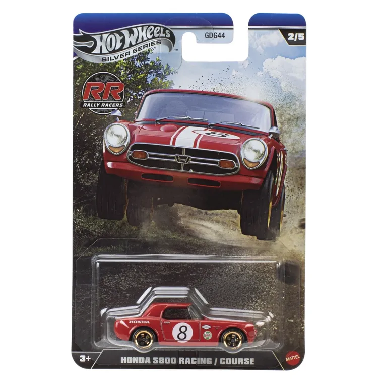 Hot Wheels, Silver Series, Rally Racers, Honda S800 Racing / Course, pojazd, JKX62