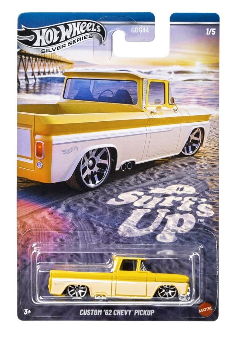 Hot Wheels, Surf's Up, Custom '62 Chevy' Pick-up, pojazd, skala 1:64, JCB67