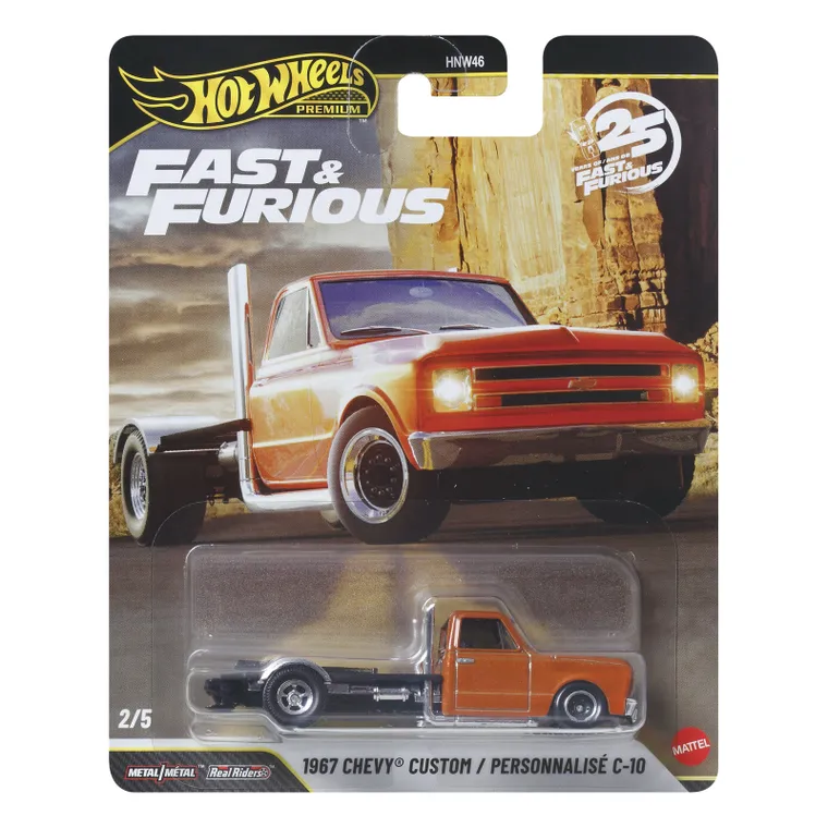Hot Wheels, Szybcy i wściekli, 1967 Chevy Custom, pojazd Premium, 1:64, JHW61
