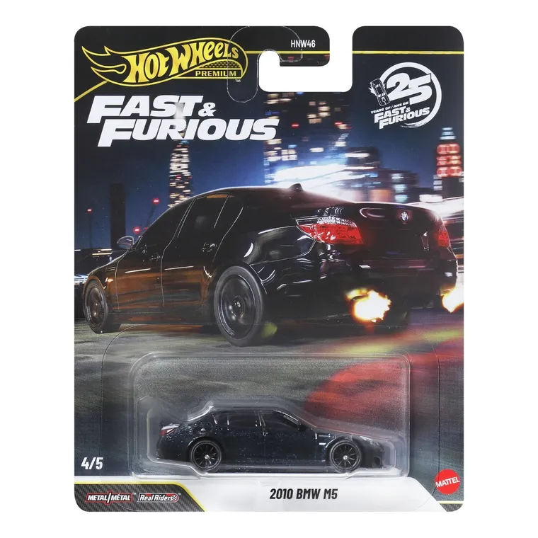 Hot Wheels, Szybcy i wściekli, 2010 BMW M5, pojazd Premium, 1:64, JHW62