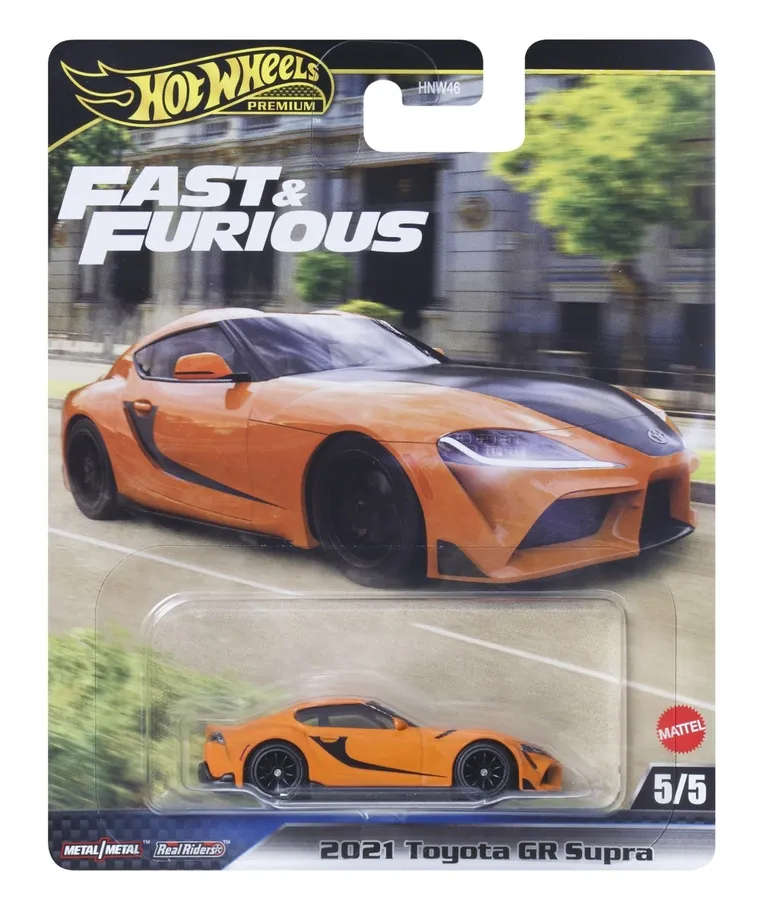 Hot Wheels, Szybcy i wściekli, 2021 Toyota GR Supra, pojazd, 1:64, JBM00