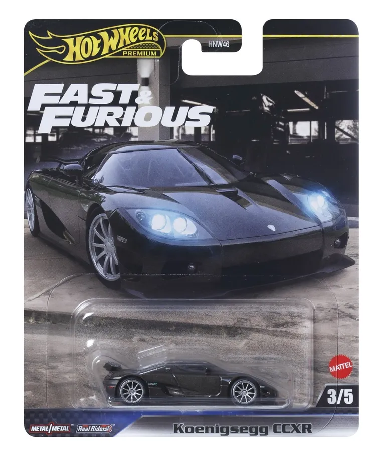 Hot Wheels, Szybcy i wściekli, Koenigsegg CCXR, pojazd, 1:64, JBL88