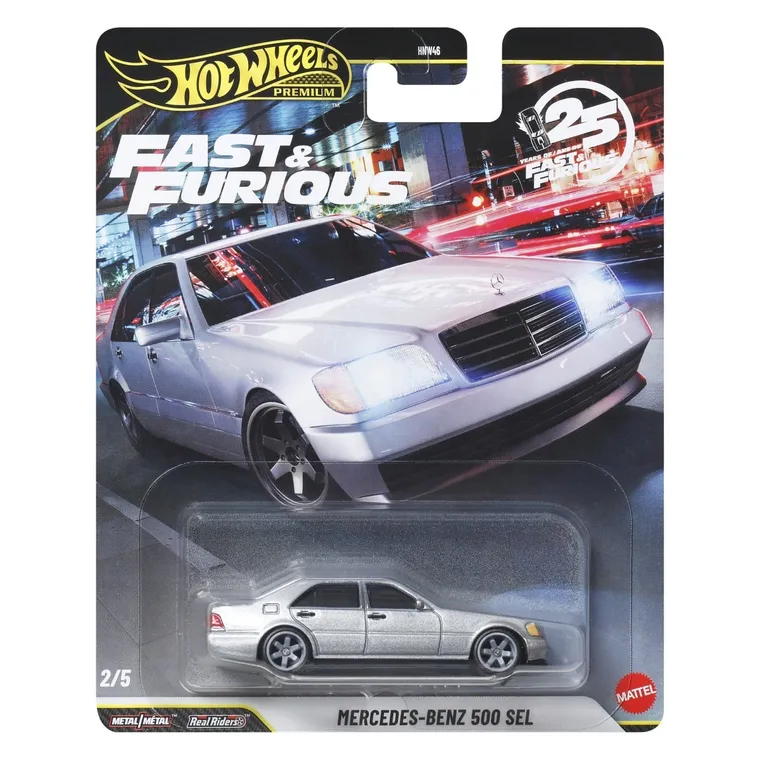Hot Wheels, Szybcy i wściekli, Mercedes-Benz 500 SEL, pojazd Premium, JHW67