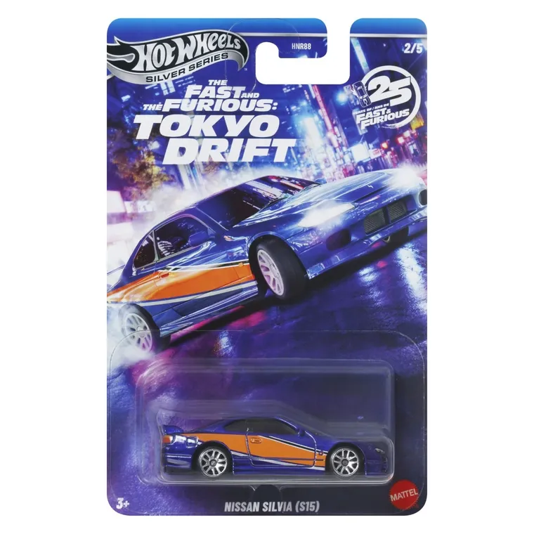 Hot Wheels, Szybcy i wściekli, Nissan Silvia (S15), samochodzik, skala 1:64, JKX06