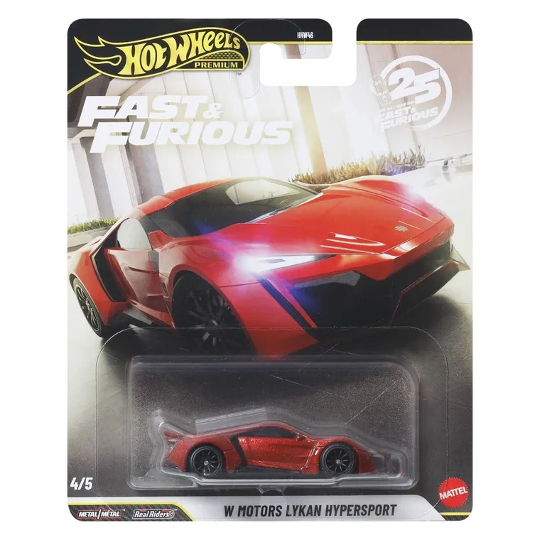 Hot Wheels, Szybcy i wściekli, W Motors Lykan Hypersport, pojazd Premium, JHW70