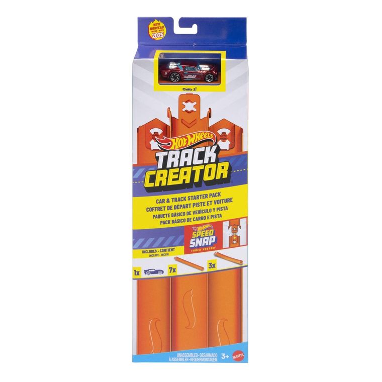 Hot Wheels, Track Creator, samochodzik i tory, zestaw startowy