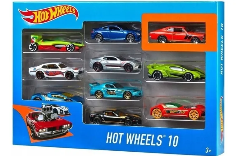 Hot Wheels, zestaw 10 autek