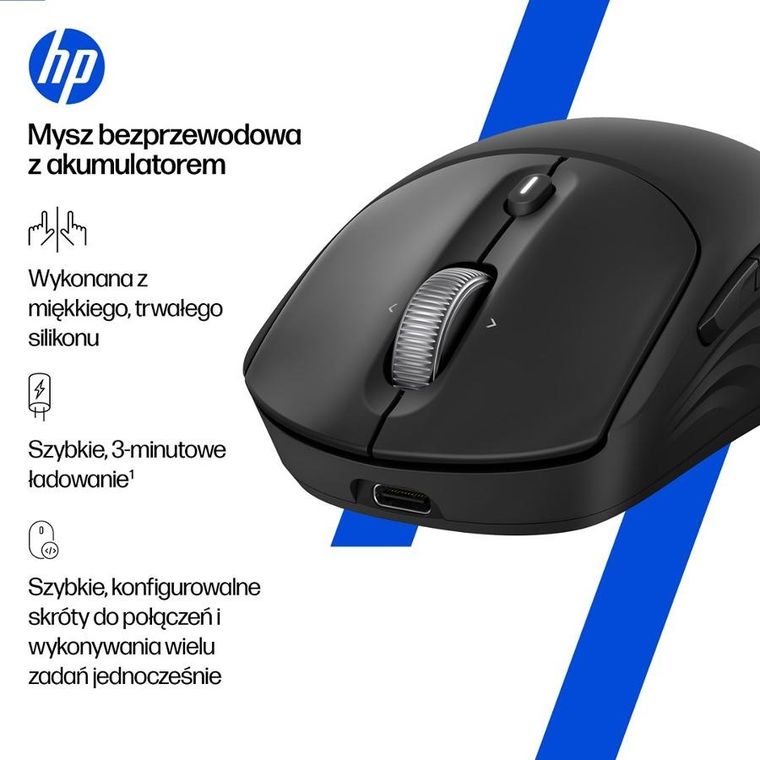 HP, mysz bezprzewodowa z akumulatorem, 700, czarna, AZ7B0AA
