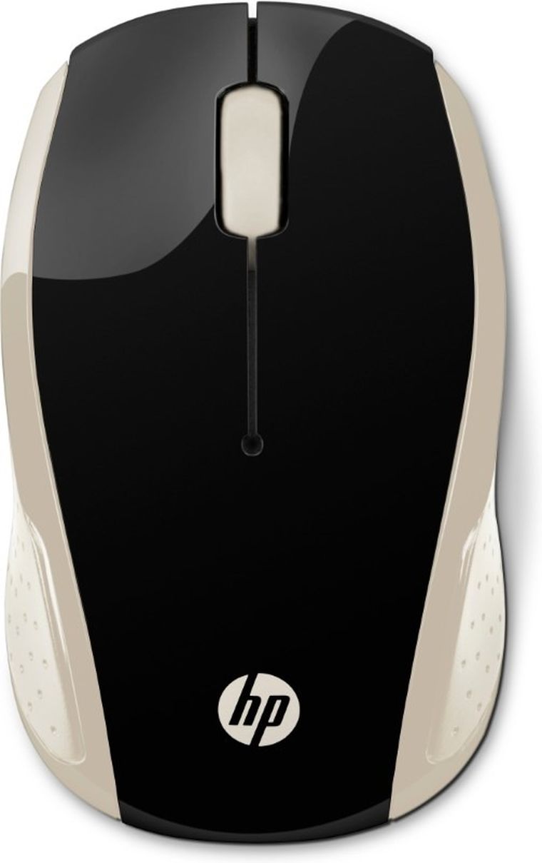 HP, Wireless Mouse 200, mysz bezprzewodowa, czarno-złota, 2HU83AA