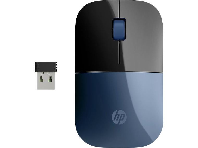 HP, Wireless Mouse, myszka bezprzewodowa, 7UH88AA, czarno-niebieska