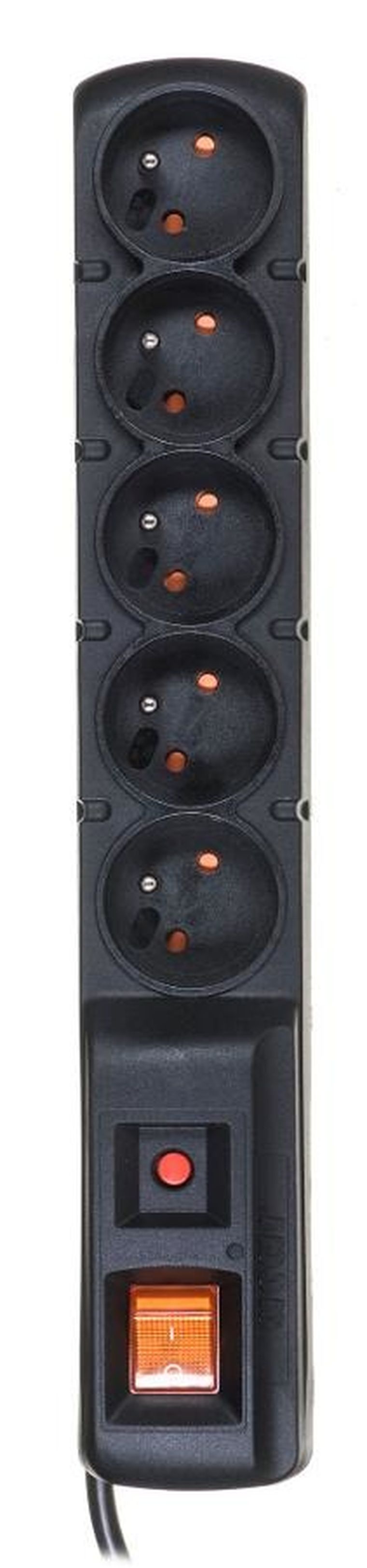 Hsk Data, listwa przeciwprzepięciowa, Alp-acarf5 5 X Ute, 10 A, 1.5m, czarny