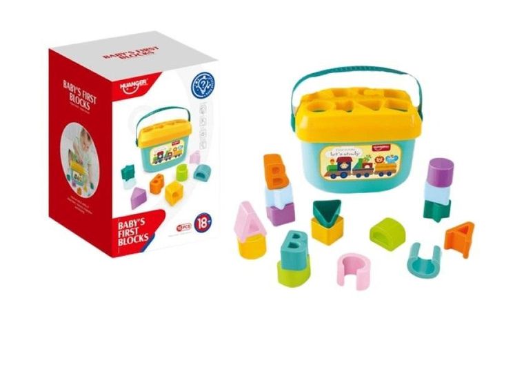 Huanger, klocki i sorter wiaderko, 16 szt.