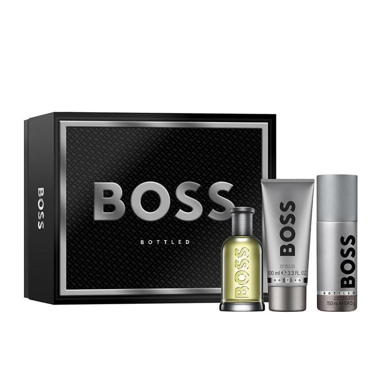 Hugo Boss, Bottled zestaw, woda toaletowa spray, 100 ml + żel pod prysznic, 100 ml + dezodorant spray, 150 ml