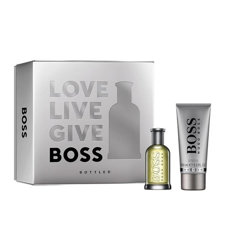 Hugo Boss, Bottled, zestaw, woda toaletowa, spray, 50 ml + żel pod prysznic, 100 ml