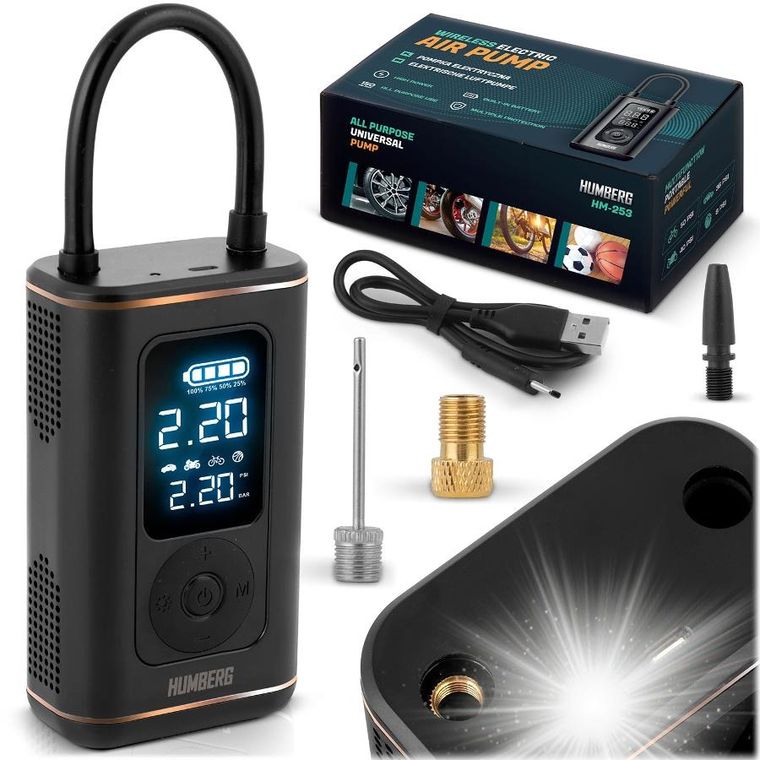 Humberg, kompresor elektryczny, bezprzewodowy