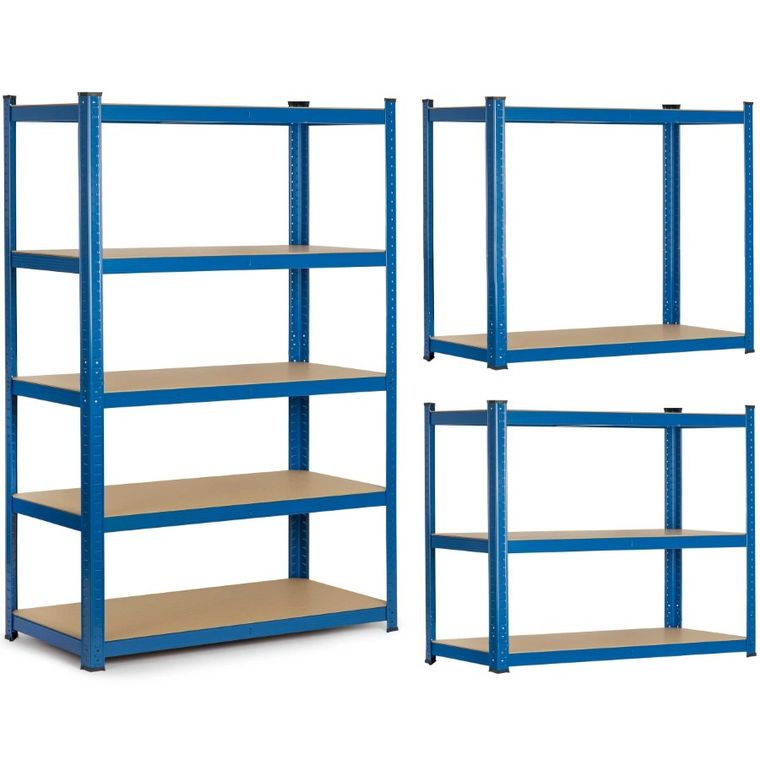 Humberg, regał metalowy, magazynowy, 2w1, 150-75-30 cm, 625 kg