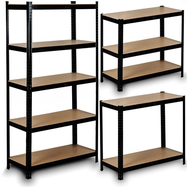 Humberg, regał metalowy, magazynowy, 2w1, 150-75-30 cm, 750 kg