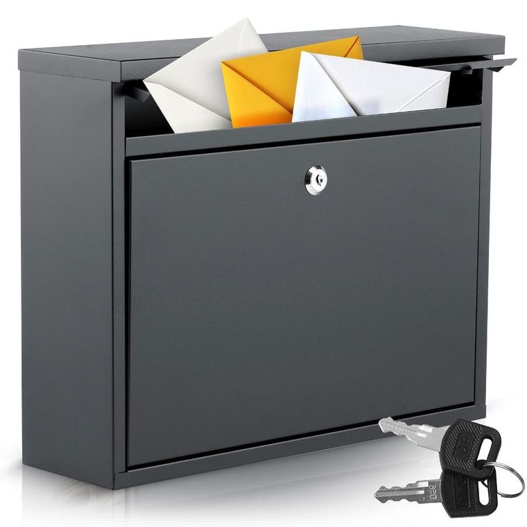 Humberg, skrzynka na listy, czarna, 37,5-30,5-12 cm, HM-860