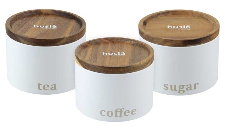 Husla, zestaw pojemników kuchennych, white